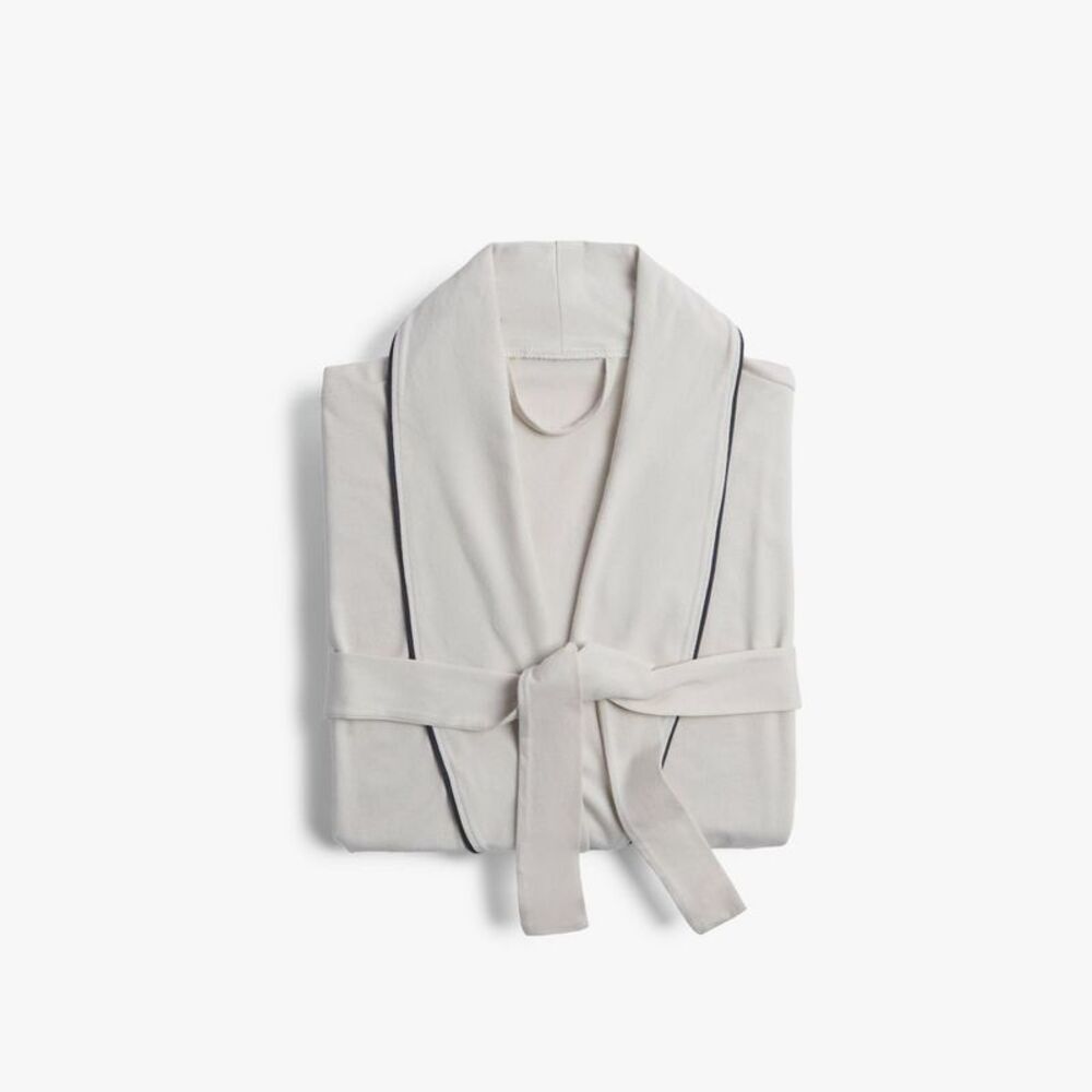 Parachute - L/XL Jersey Lounge Robe Parchment - Parachute Gray
